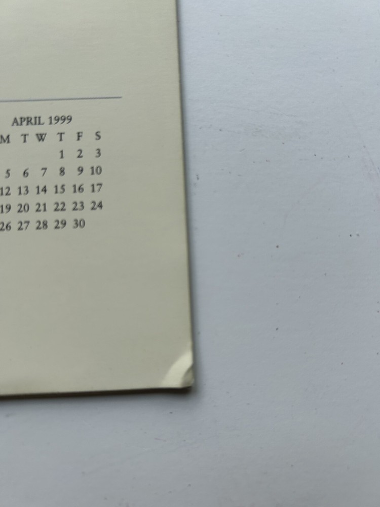 Calendar, golf scenes from the Saturday Evening Post, 1999