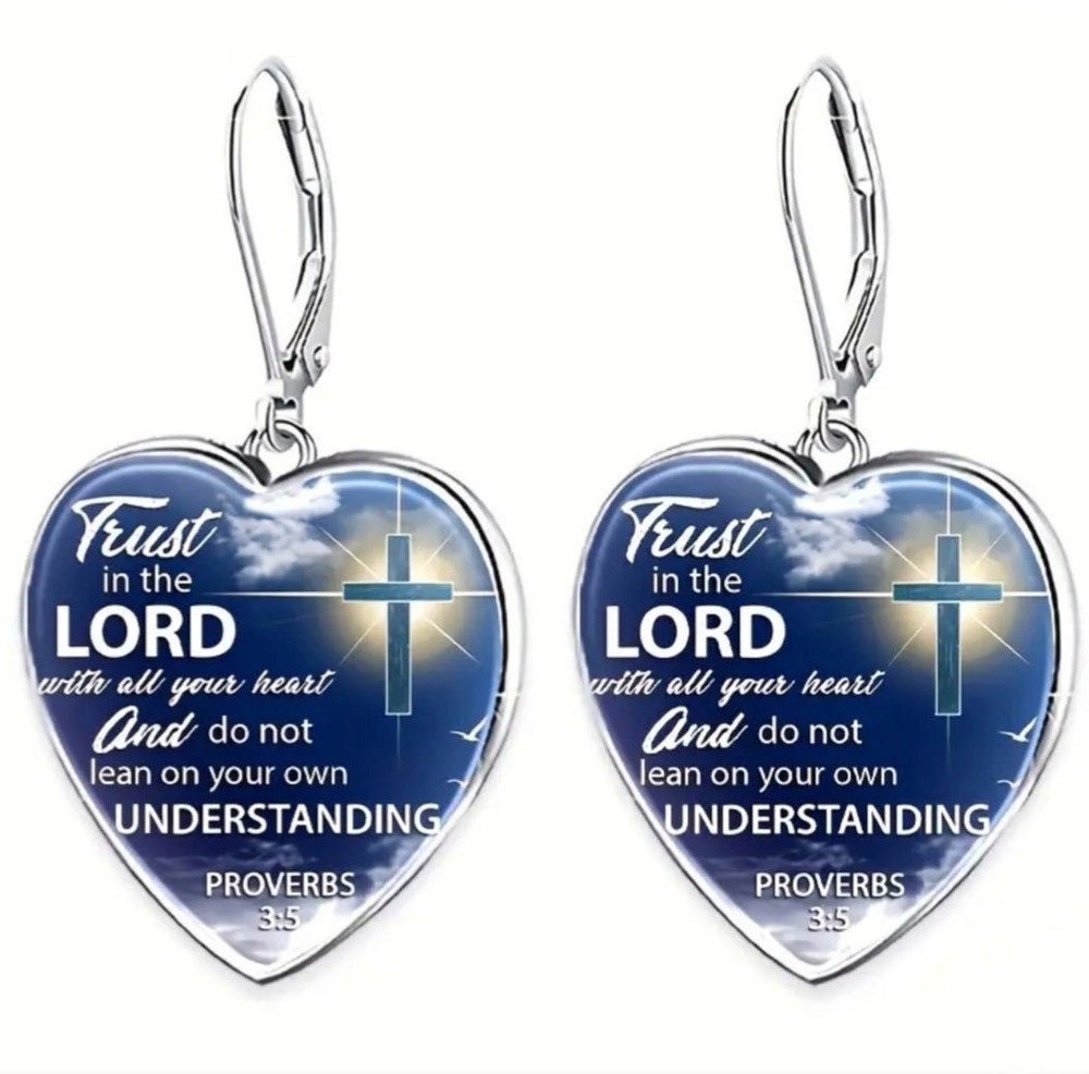 Elegant 4pc Jewelry Set with Proverbs 3:5 Scripture