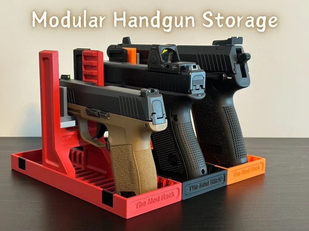 The Mod Rack handgun storage system (Black)