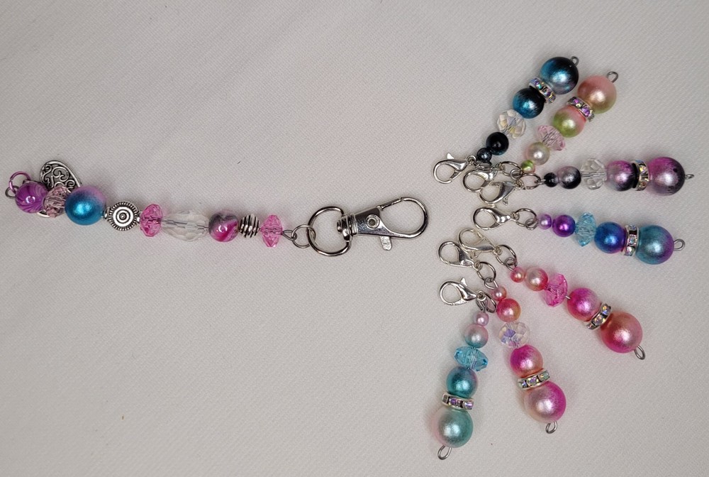 Stitch Markers Set- Beaded, Handmade