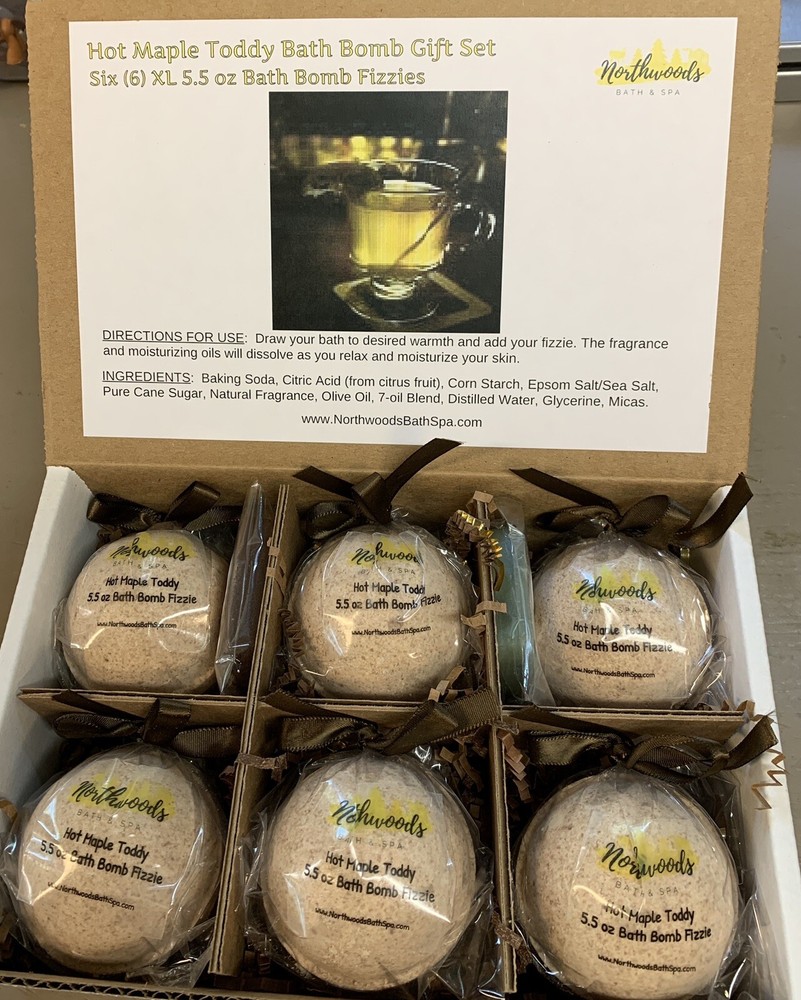 Hot Maple Toddy 6-pack Bath Bomb Gift Set