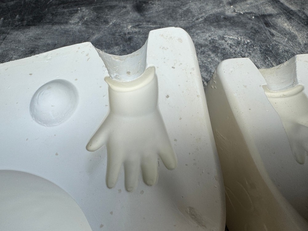 Bell Ceramic Casting Mold Doll Head & Hands Mold #2370