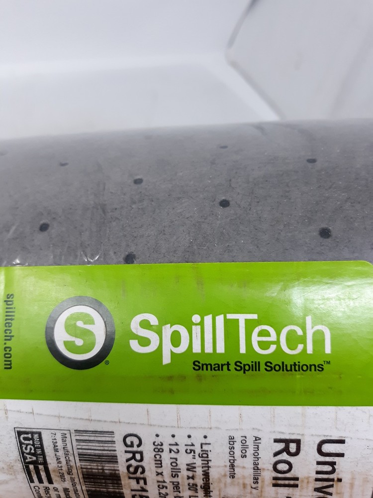 SpillTech Universal Commander Absorbent Roll 15" x 50' Lightweight Spill Control