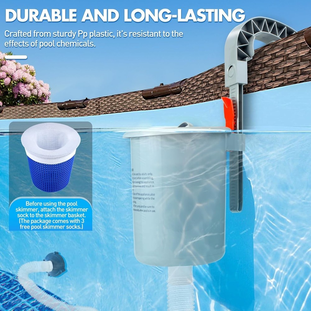 Efficient Automatic Pool Skimmer - Keep Your Above Ground Pool Sparkling Clear