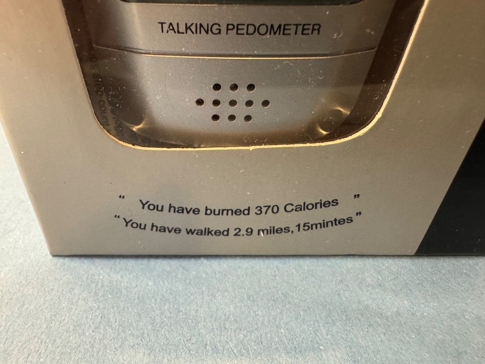 Voice Zone Talking Calorie Counting Pedometer Silver New