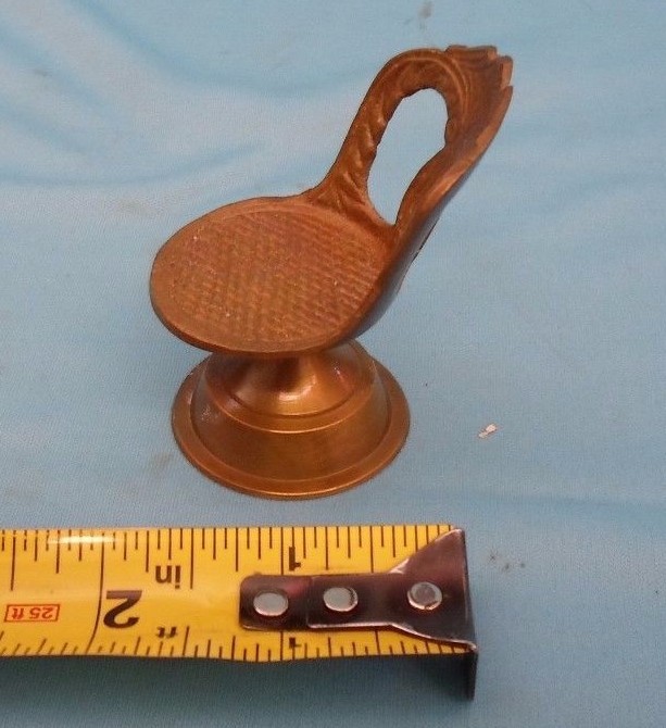 Solid Brass Miniature Ornate Chair Dollhouse Size