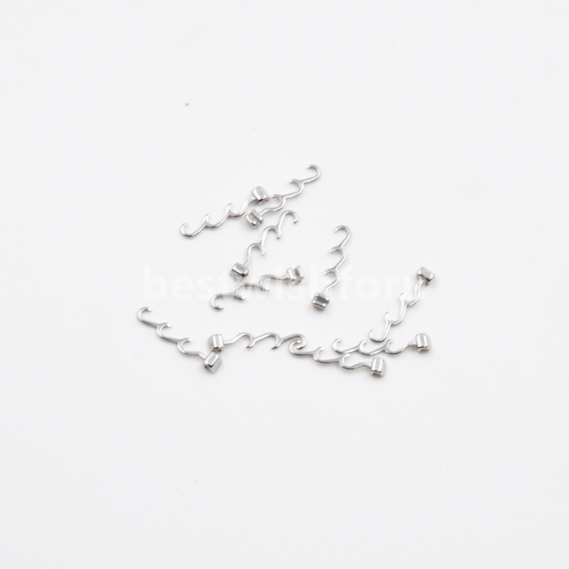 1 Bag Dental Orthodontic Crimpable Hook Multi-function Spiral Long Curved Right