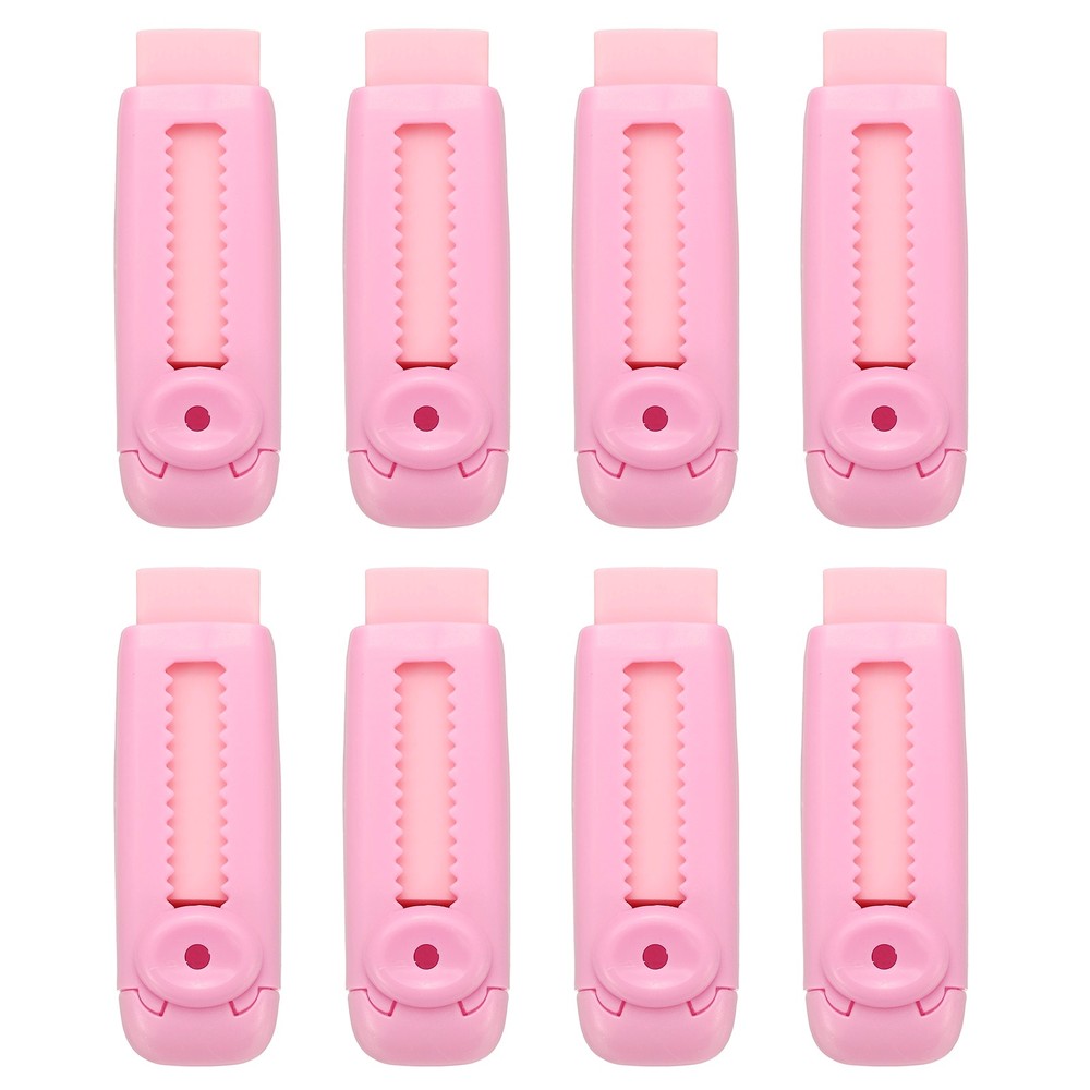 8 Pack Erasers, Pencil Erasers Large Eraser Push Pull Cute Soft, Pink