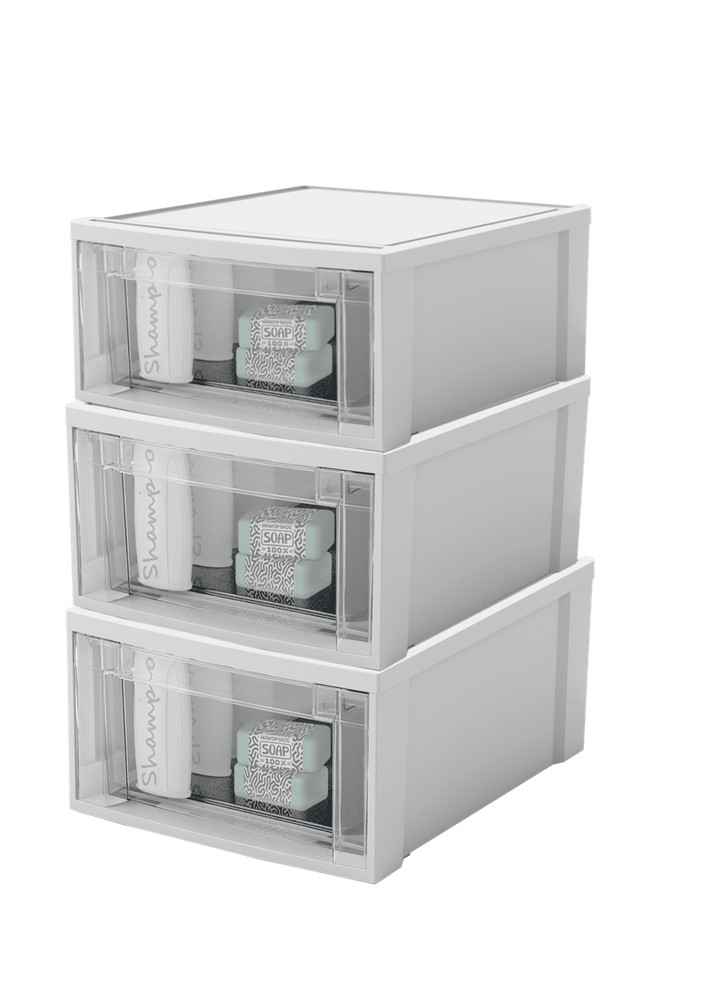 Starplast Medium Stacking Drawer, White,NEW PRODUCT EXPLOSION