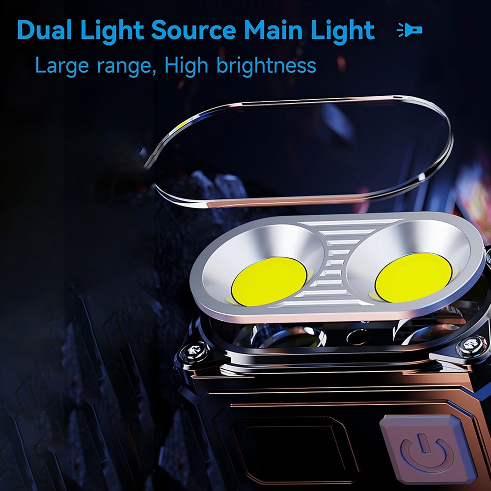 Pocket LED Flashlight Magnetic USB Rechargeable Mini Torch Portable Work Light