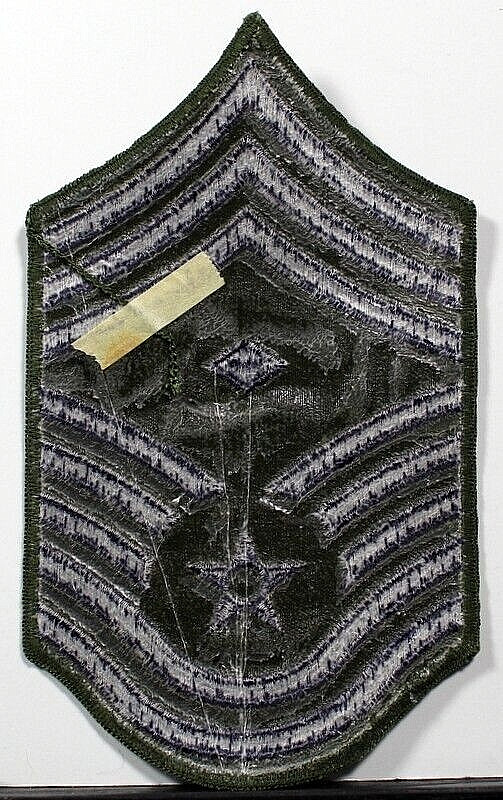 USAF Male Chief Master Sergeant First Sergeant Stripes OD Fatigue Patch Pair