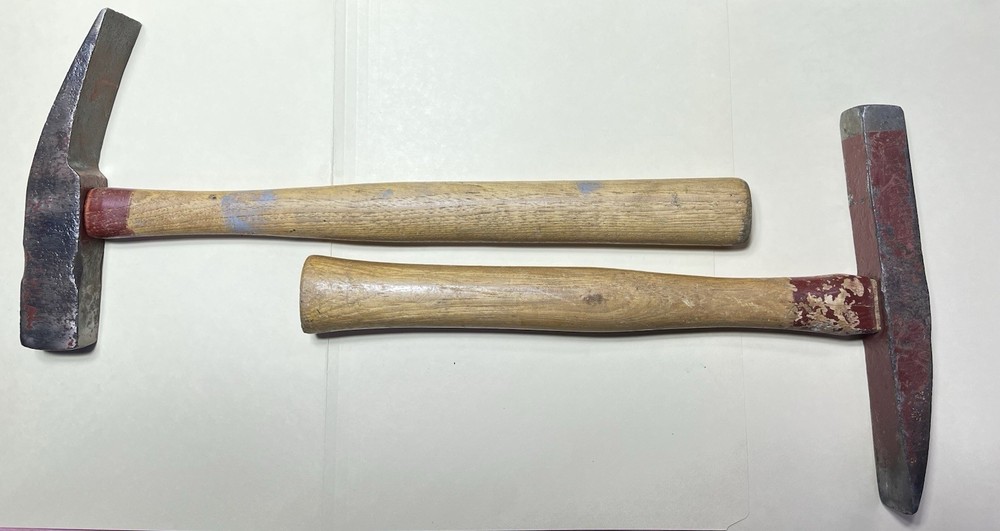 2 Vintage Masonry Brick/Stone Hammers Used