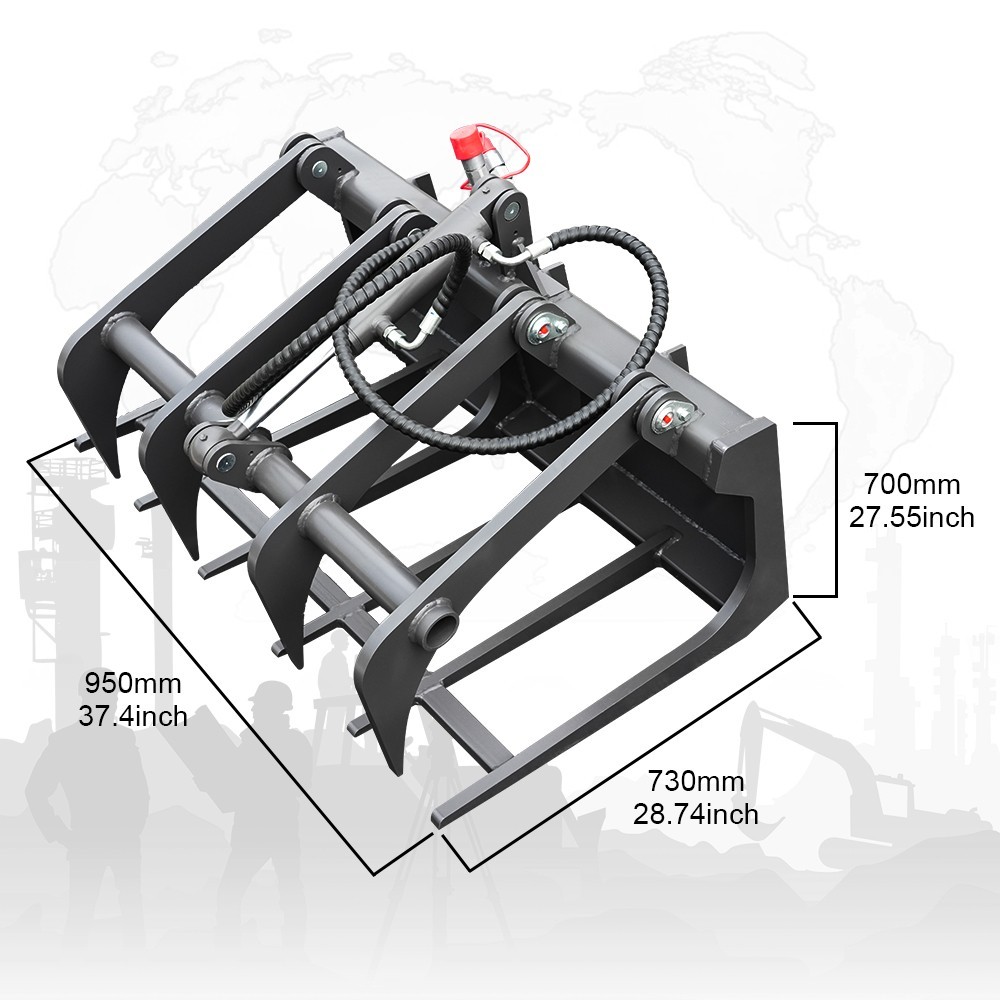 FREE SHIP 38" Root Grapple Grabber Rake Attachment,Skid steer loader Attachment