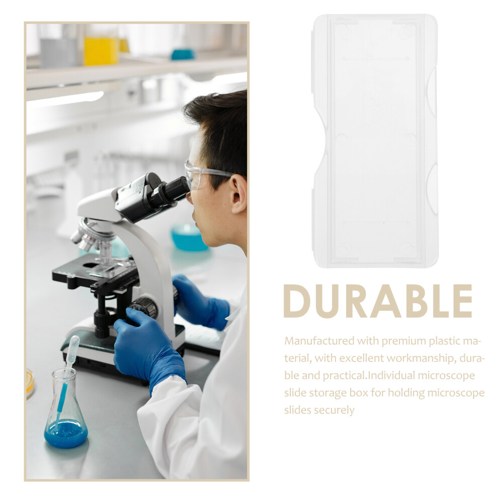 100pcs Slide Storage Boxes Individual Microscope Slide Holder Slide Boxes