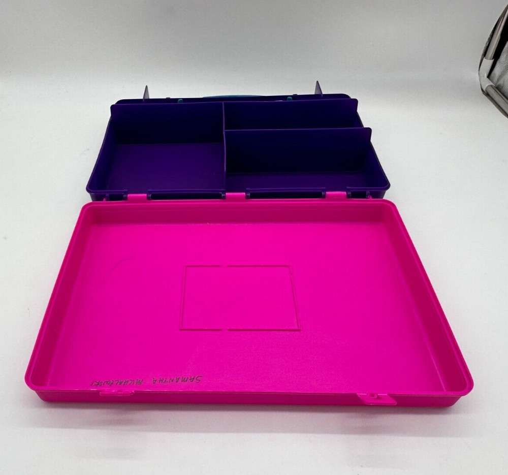 VTG Class Case Sewing & Crafts Storage Carrying Pink Purple Case