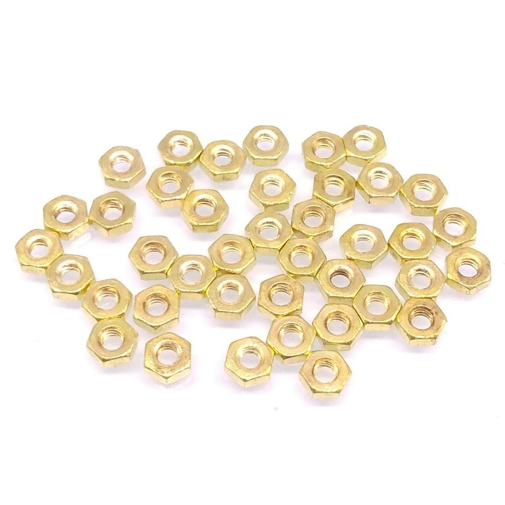 500pcs M2 Metric Thread Insert Screw Fastener Brass Hex Nut
