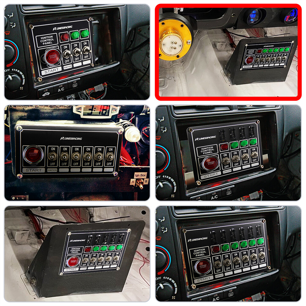 Racing Car Ignition 6 Ways Switch Panel with Led Light Engine Toggle Starter
