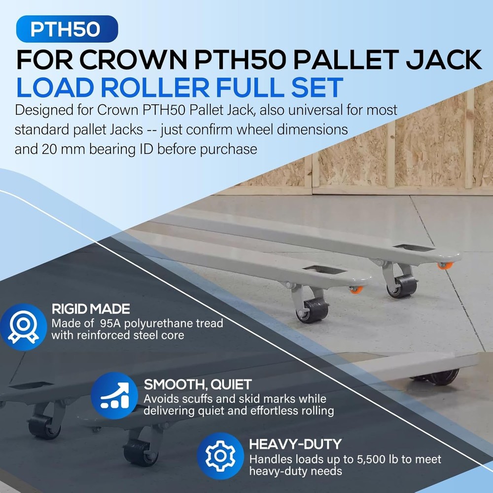 for Crown PTH50 Pallet Jack Front Load Wheels Replacement Kit Complete Tool Kit