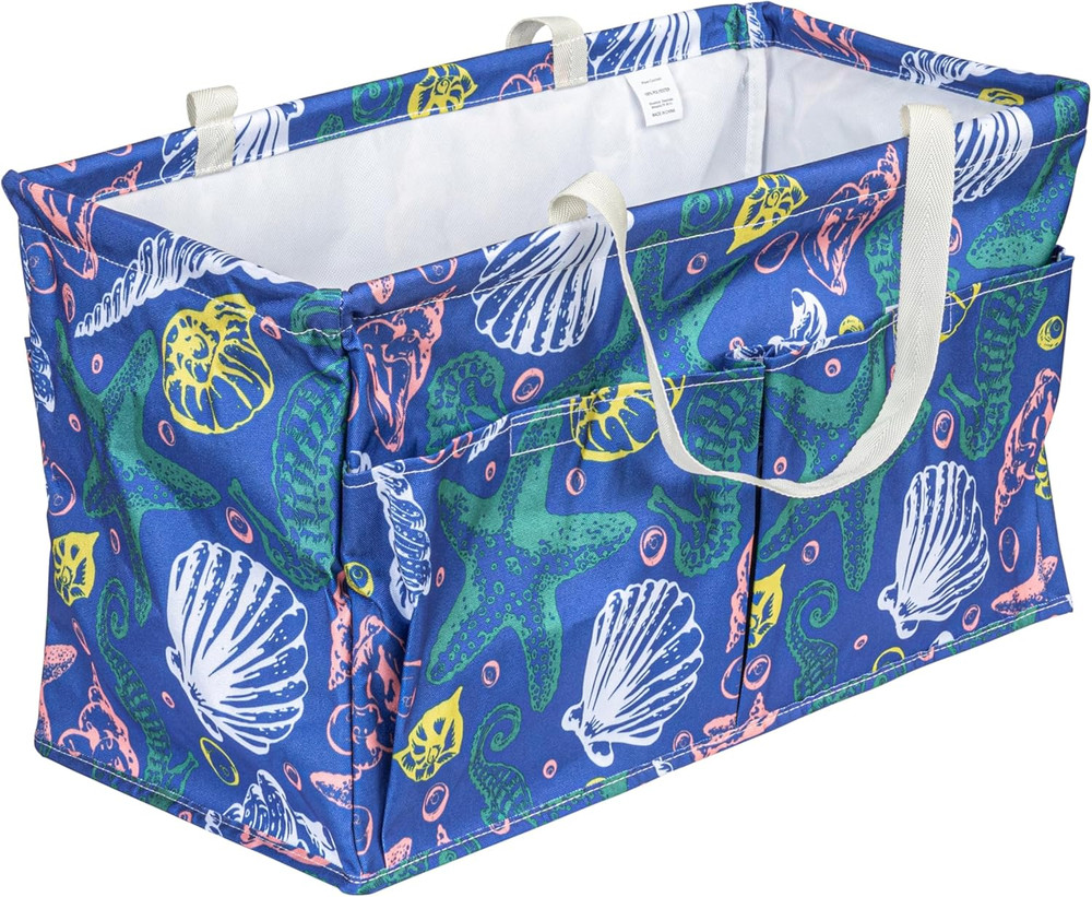 Sea Shell Krush Container All-Purpose Utility Tote with Pockets