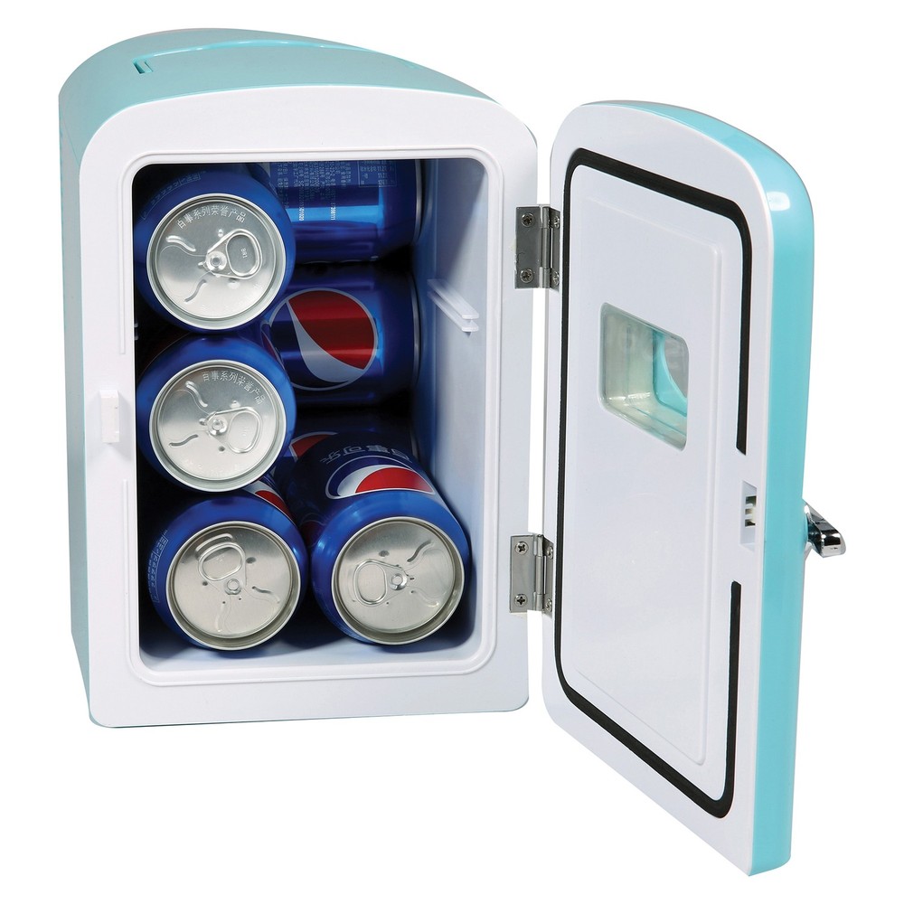 9-Can 48W Portable Retro Mini Refrigerator