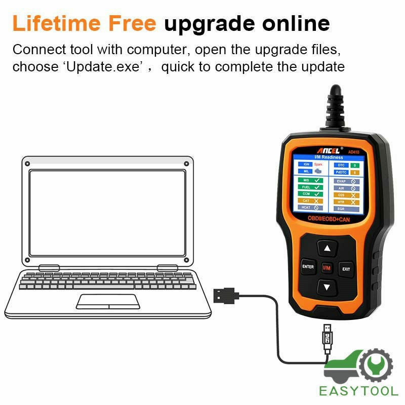 ANCEL AD410 OBD2 Scanner CAN Code Reader Car Diagnostic Tool Check Engine Fault