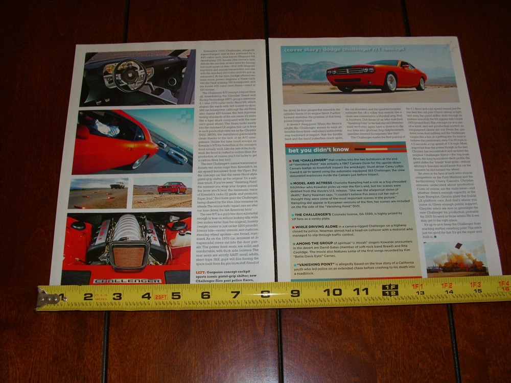 VANISHING POINT DODGE CHALLENGER ORIGINAL 2006 ARTICLE