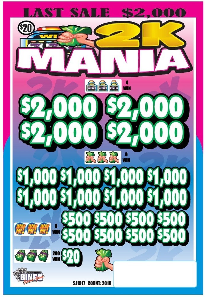 NEW pull tickets 2K MANIA **20 pt Game** - Instant Tabs