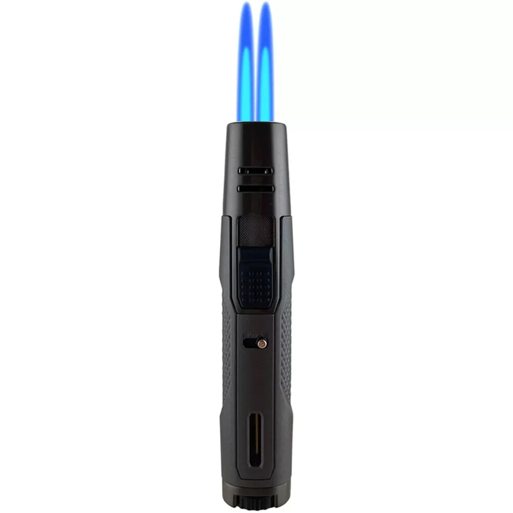 Double V Torch Jet Flame Refillable Butane Adjustable Cigar Lighter /1 piece