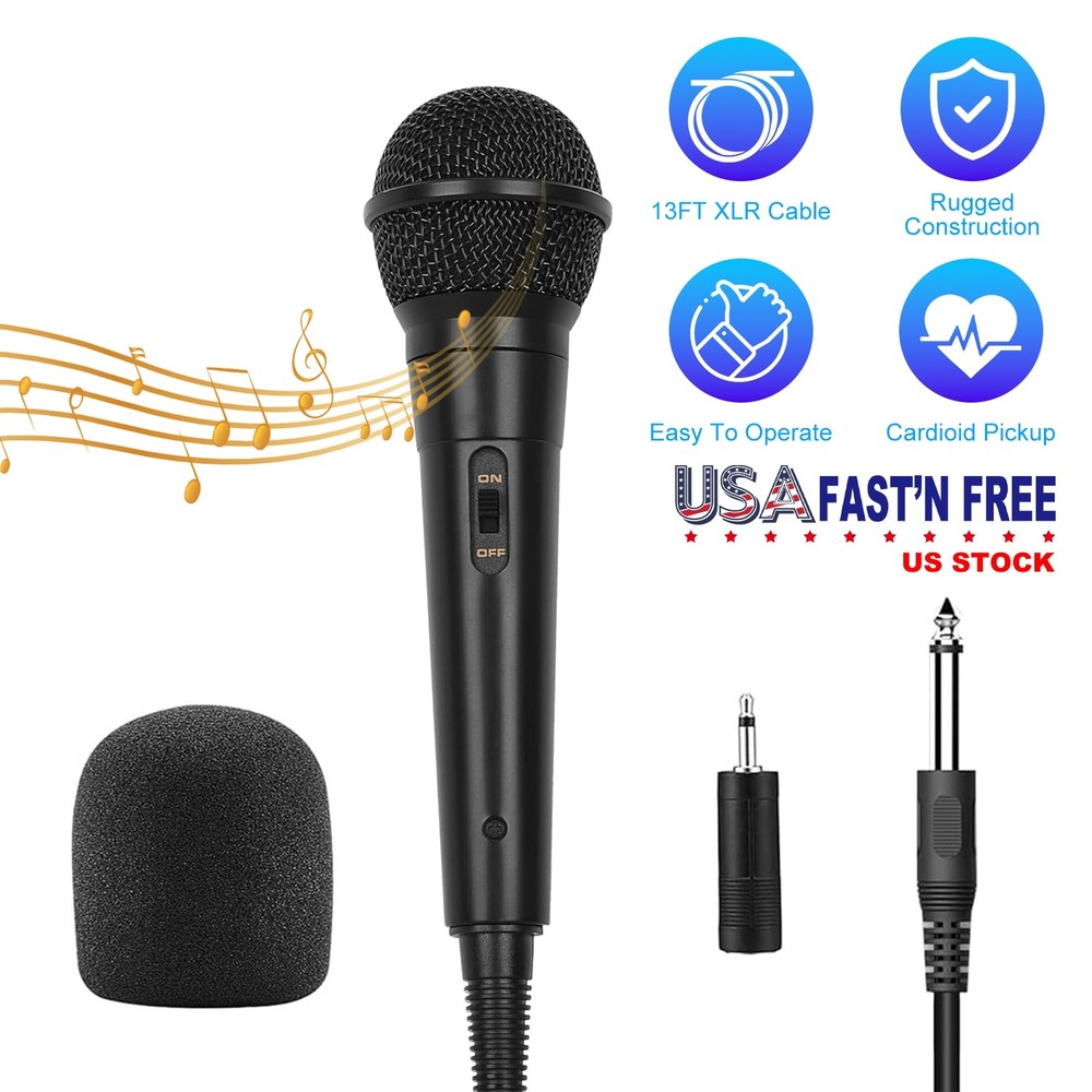 Handheld Wired Microphone Cardioid Dynamic Vocal Mic Live Performance Microphone
