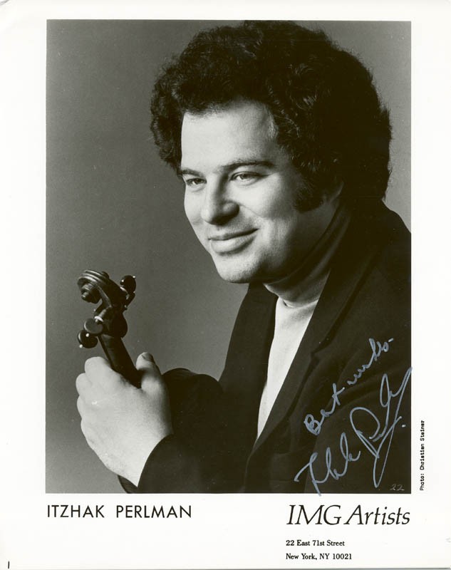 ITZHAK PERLMAN - AUTOGRAPHED SIGNED PHOTOGRAPH