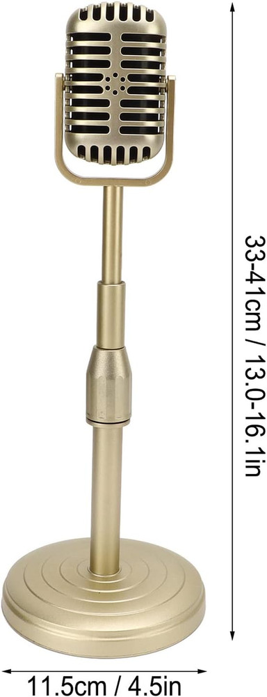 Vintage Microphone Prop Model Simulation Old Fashioned Microphone Model with Sta