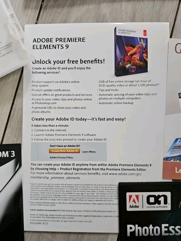 Adobe Photoshop Elements: 9 Photo editing Software (PC, 2010) P