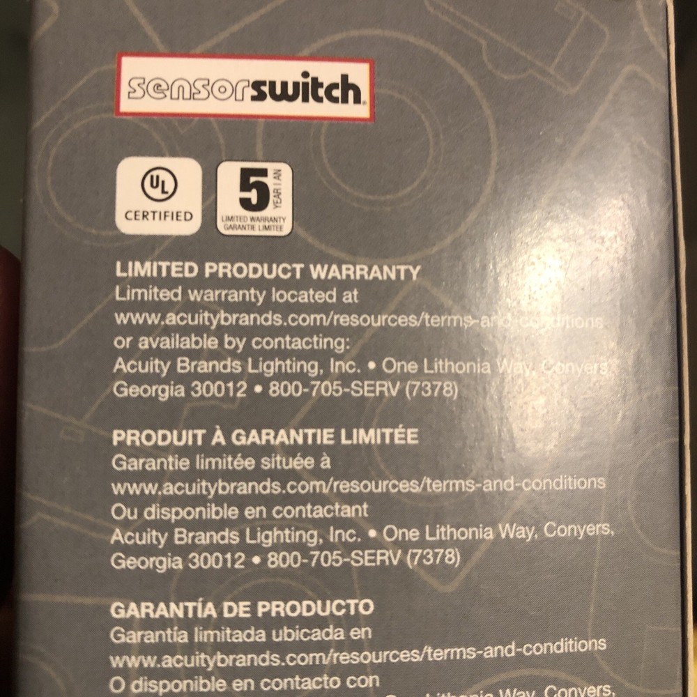 SENSOR SWITCH WSX 216 RF4 New And Unused Wall Switch Sensor