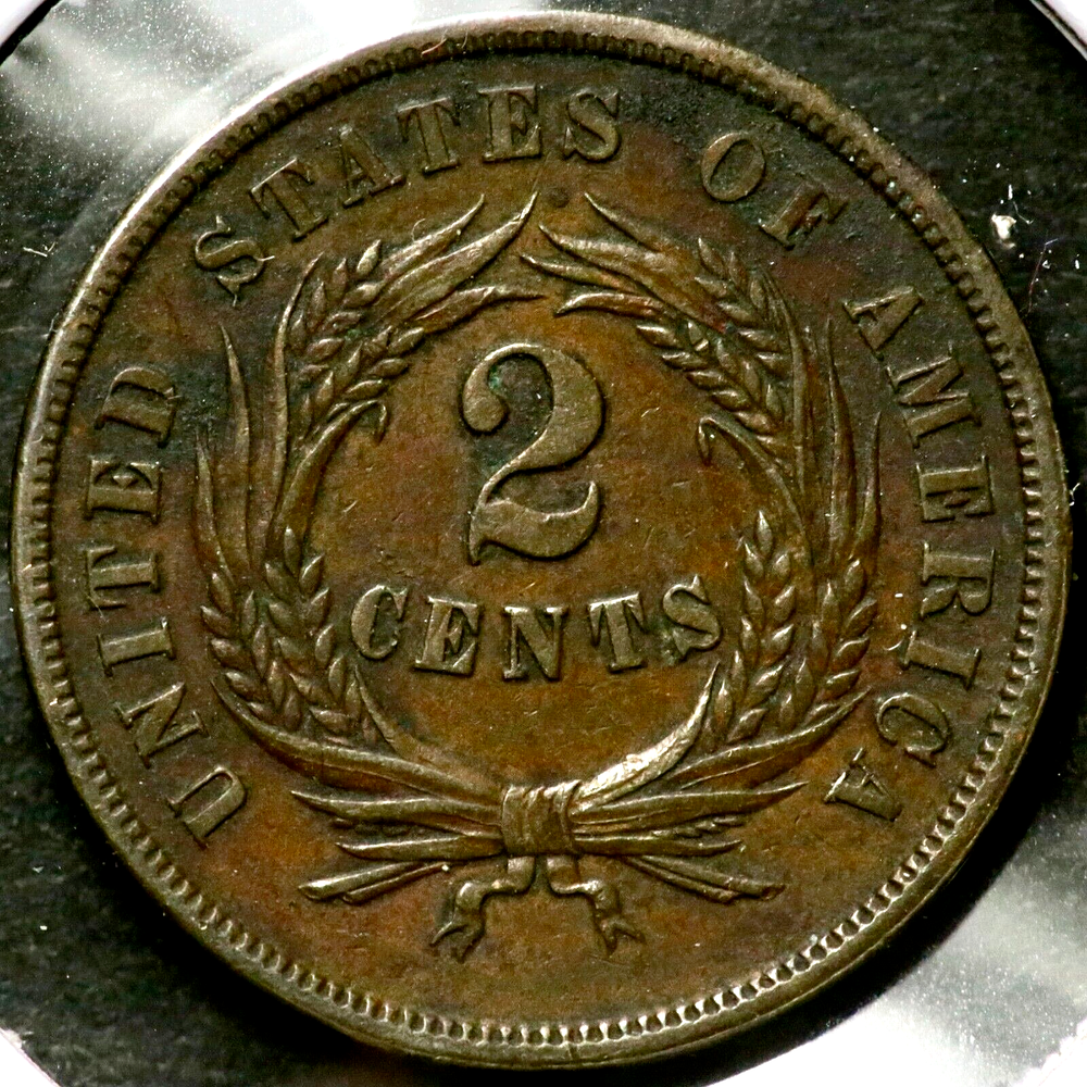 1864 Large Date Two 2 Cent Piece RC391