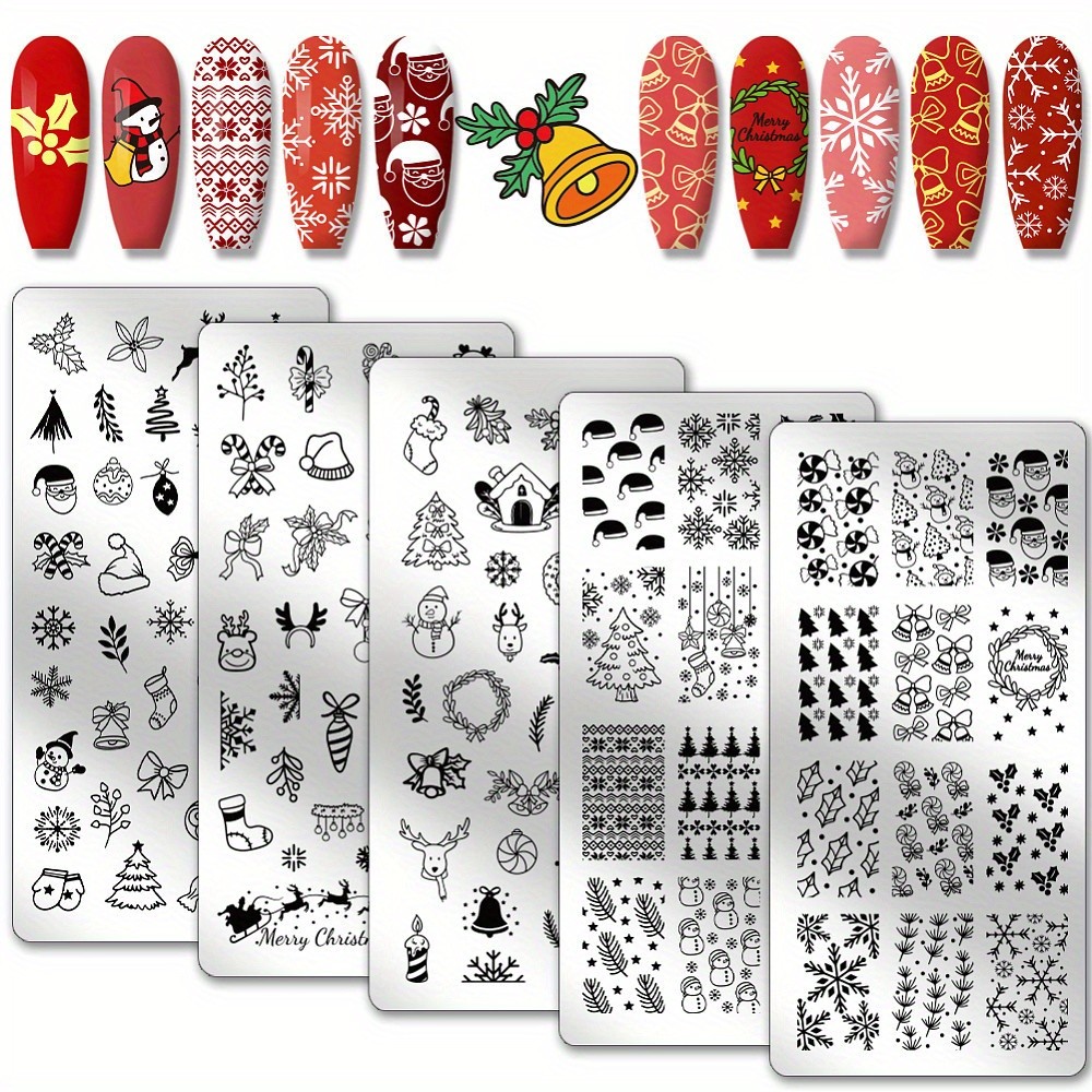 Stainless Steel Nail Art Templates Template Tool Rectangle Mixed Shapes