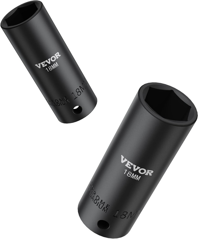Efficient 1/2 Inch Impact Socket Set with 26 Deep Sockets - Polished Alloy Steel