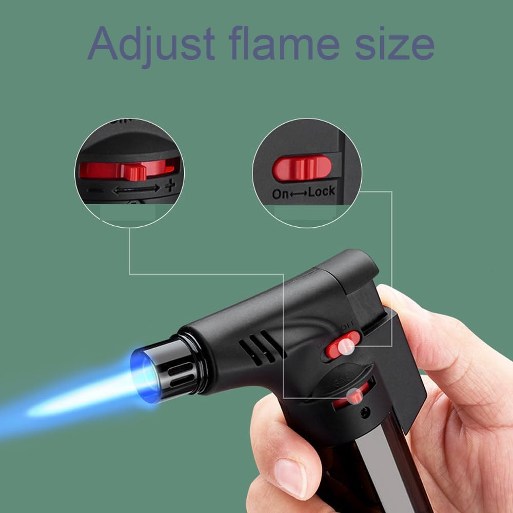 4 Pack Butane Torch Lighter Set,Candle Lighter Refillable, Jet Flame,Windproof,
