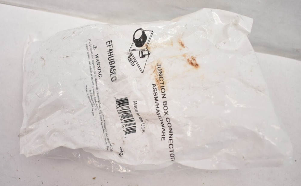 Junction Box Assembly Connector Hardware Kit EF4HUBASEG Electro Galvanized