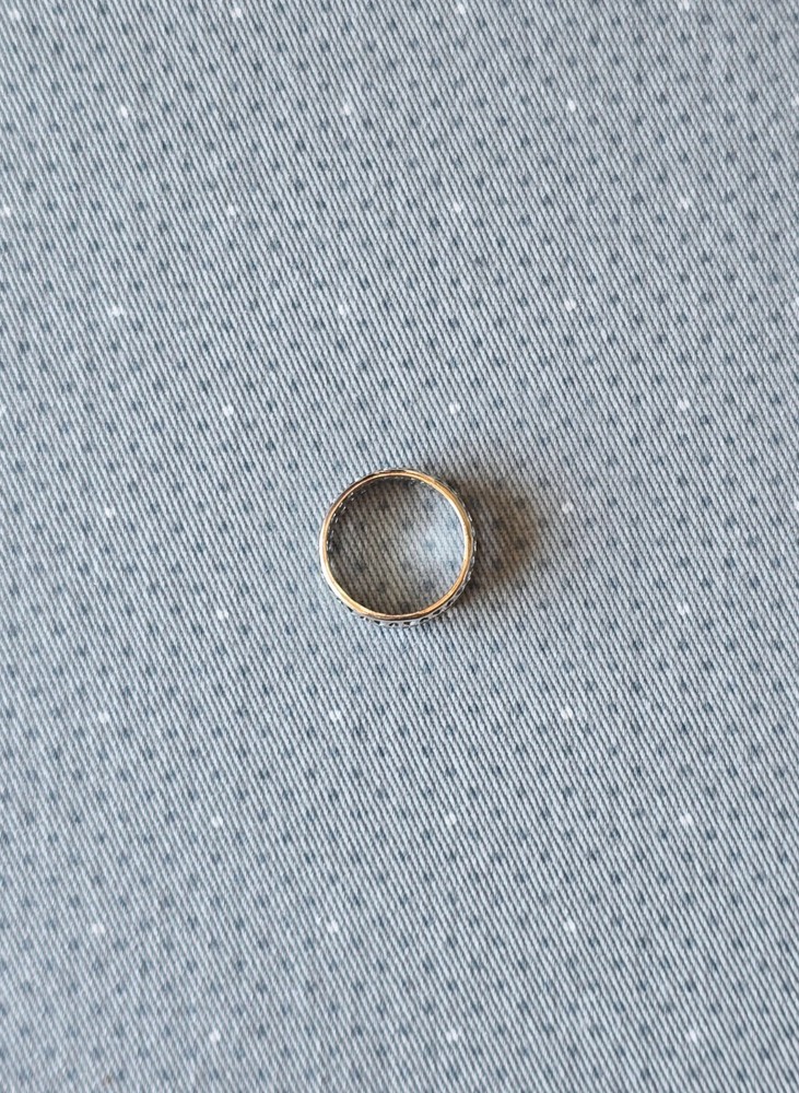 Sterling Silver Heart Band Ring - Size N
