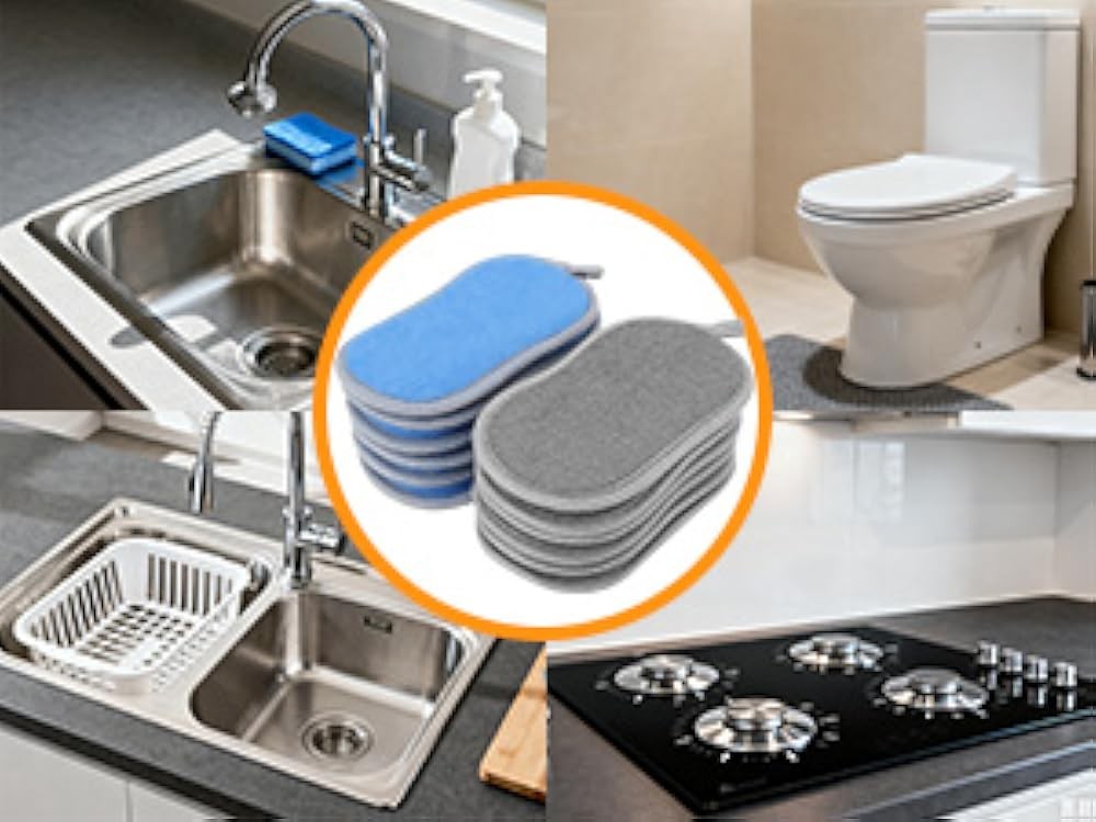 Multi-pose Scrub Spons Kitchen – Dish Spon, -Sided Non-Scratch