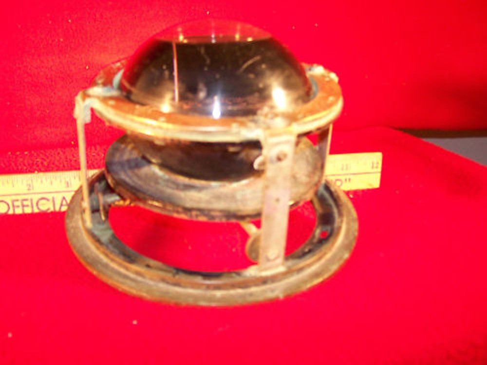 Vintage Maritime Solid Brass Boat Wet Compass