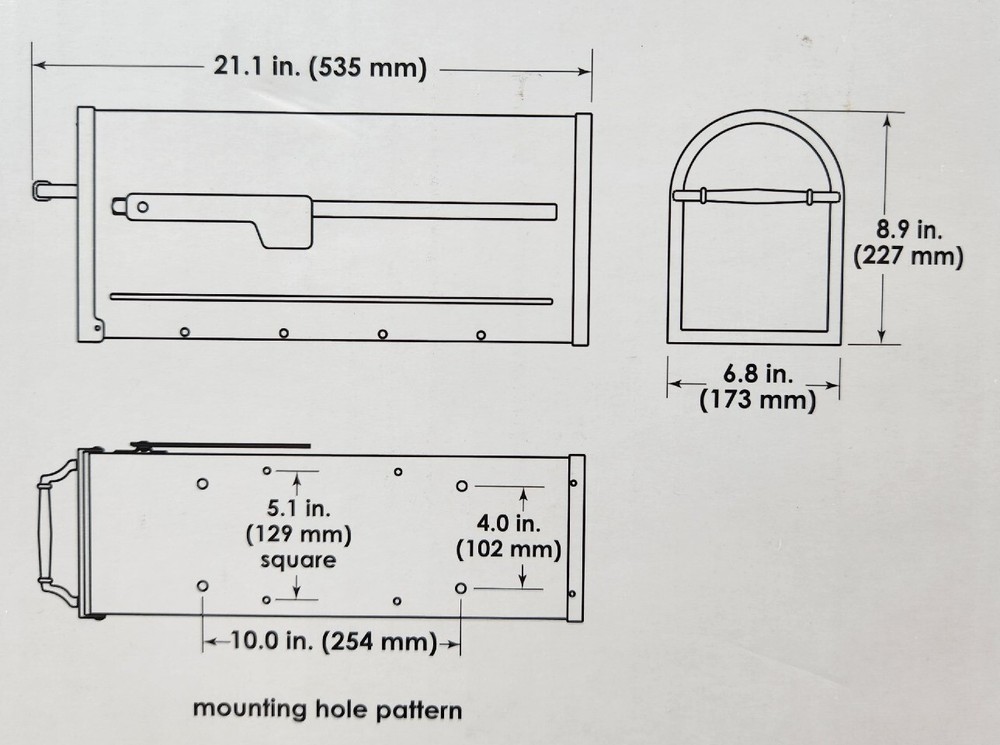 Architectural Mailboxes Black Post Mount Mailbox Rust-Resistant Galvanized Steel