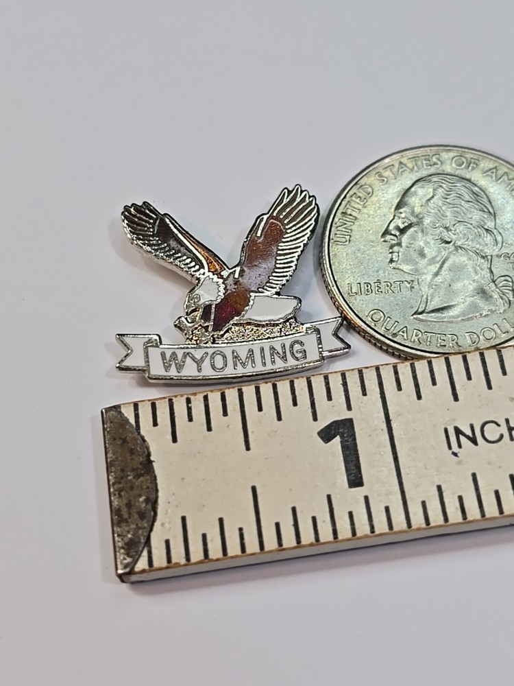 Wyoming Bald Eagle Tie Tack Lapel Pin
