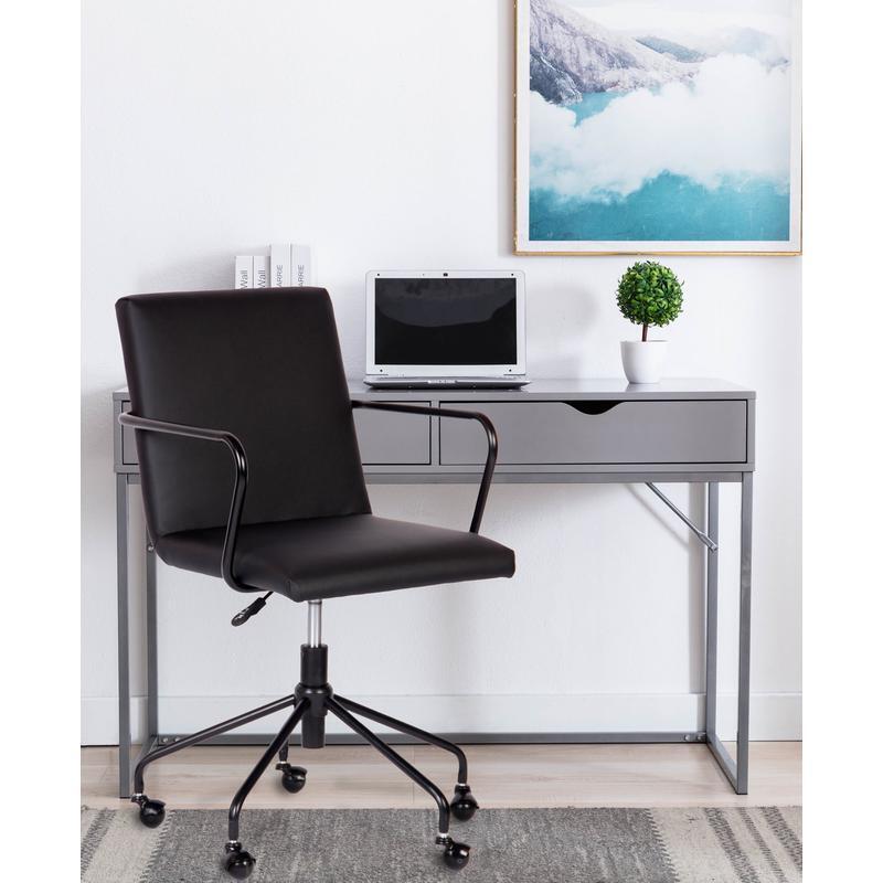 Writing Desk Console W/ 2 Drawers Rectangular Simple Compact Office Study Room