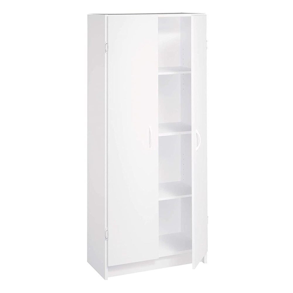 Pantry Cabinet Cupboard W/ 2 Doors Adjustable Shelves Standing Storage Kitchen
