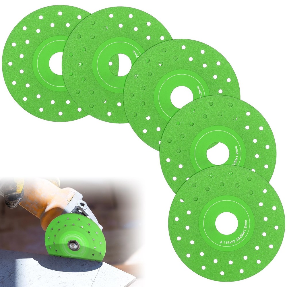 Lothee 5 Pcs Rock Slab Grinding Disc, 4.5 Inch Glass Cutting Disc