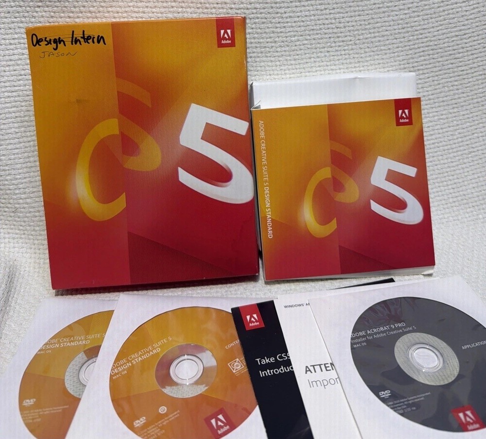 Adobe Creative Suite 5 CS5 Design Standard For MAC OS Full Retail DVD Vers.