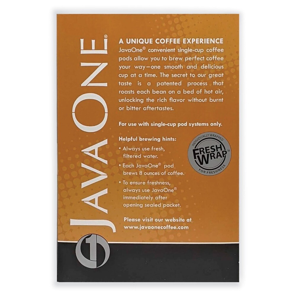 Java One 70500 Single Cup Coffee Pods - Hazelnut Creme (14/BX) New
