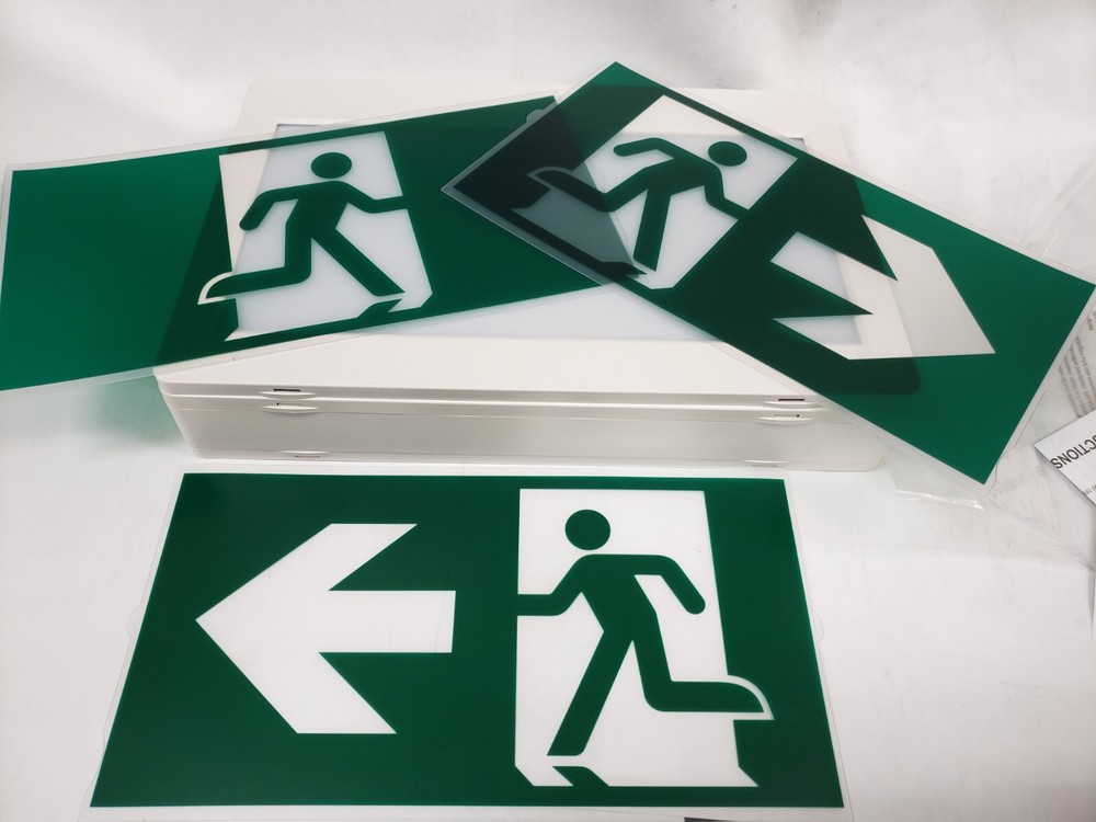 Big Beam EXKL2GWWU-Runman Exit Sign Green Led Double Sided