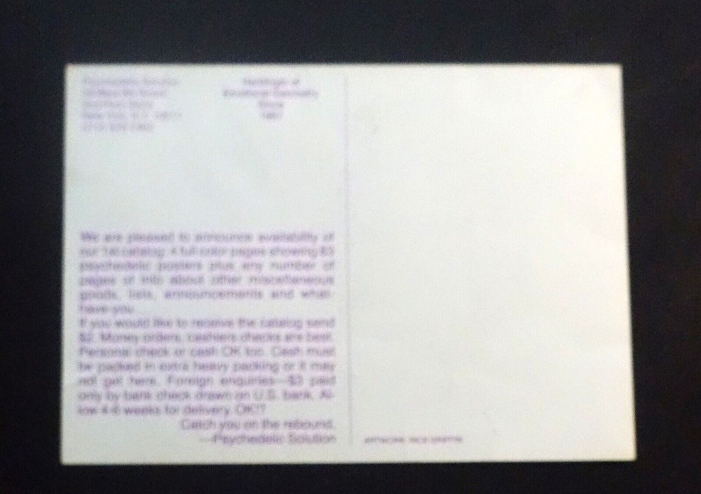 Psychedelic Solutions - Rick Griffin Postcard